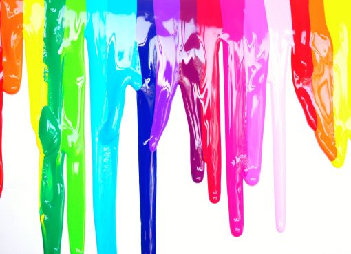 multicolored paint drippings