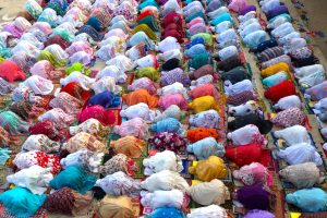 people immersed in prayer
