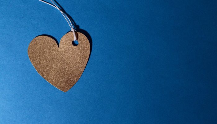 brown heart cutout decor